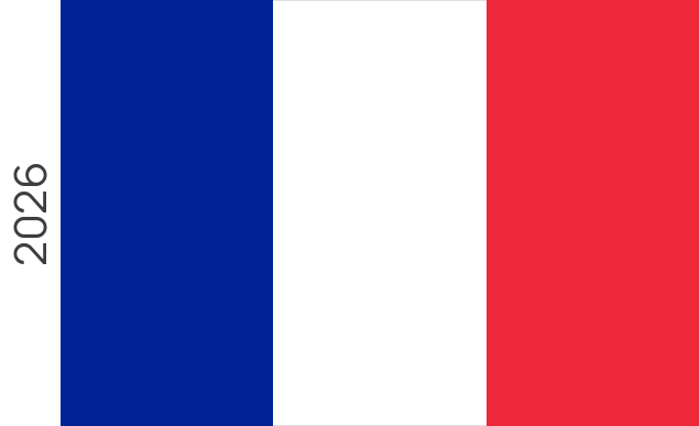 Drapeau de la France – vainqueur de la Coupe des nations 2026
